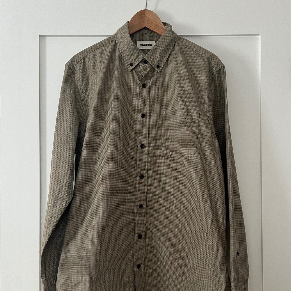 Taylor Stitch The Jack in Khaki Houndstooth Check